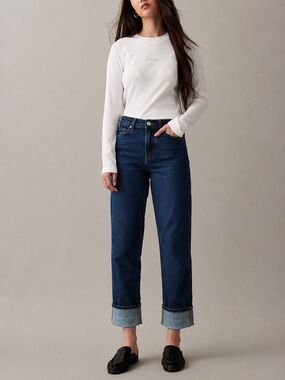 Chico's So Slimming Cuffed Blue Jeans